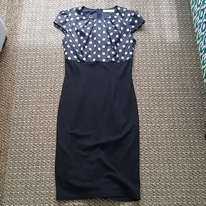 Black & White Polka Dot Office Dress